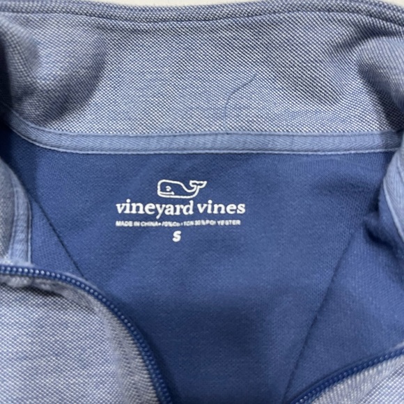 Vineyard Vines Small Quarterzip Heather Blue - Picture 2 of 3